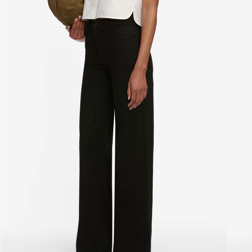 Frame Denim Le Slim Palazzo Black high-rise Wide Leg Pants